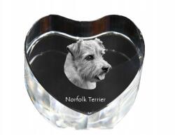 Art-Dog Norfolk terrier kristály szív, dísz, kutya fénykép ajándéktárgy (5055882445284)