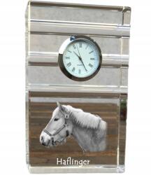  Ló Haflinger kristály asztali karóra az Ön fényképével, ajándéktárgy (5055882419629)