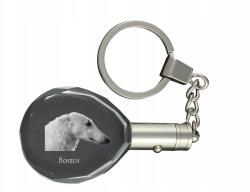 Art-Dog Orosz agár borzoj kristály kulcstartó kutya fotóval, kulcstartó (ca-krow)
