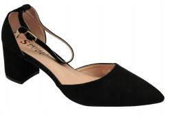 Seastar Cipő LL-298P 39 Fekete Velúr Báli Kimeneti Öv (LL-298P black)