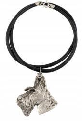 Art-Dog Skót terrier nyaklánc kutyával, szíjas medál, medál (5906111280285)