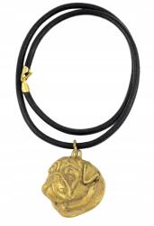 Art-Dog Mopsz, Pug aranyozott kutya nyaklánc, szíj medál (5906111285457)