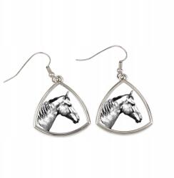 Art-Dog Selle Francais ló háromszög alakú, lógós fülbevaló fényképpel, személyre szabható (5055882477445)