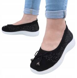  Női bebújós sportcipő könnyű balerinacipő 7266-1 r40 (7266-1 czarny)