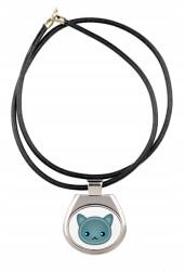 Art-Dog Orosz macska kék kézműves medál aranyos macskával, nyaklánc (5056739254622)