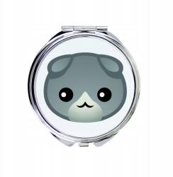 Skót lógó kompakt zsebtükör macskával, aranyos grafikával (5056739255056)