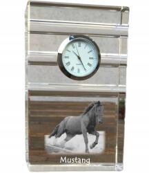 Art-Dog Ló Mustang kristály asztali karóra az Ön fényképével, ajándéktárgy (5055882419674)