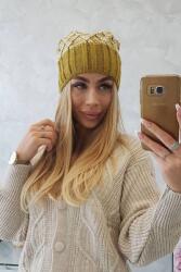 Kesi Milano polár sapka K203 ecru melange+kiwi