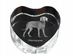 Art-Dog Weimari vizsla kristály szív, dísz, kutya fénykép ajándéktárgy (5055882444935)