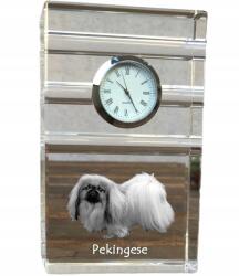  Pekingi kristály asztali karóra kutyával, saját fotóval, ajándéktárgy (5060383449228)