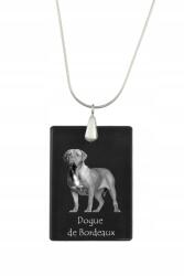 Art-Dog Bordeaux-i kutya ezüst nyaklánc kristály medállal, kutyával, fényképpel (5055882453678)