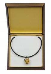 Art-Dog Amstaf Amstaff aranyozott nyaklánc medál kutyával ajándékdobozban (5906111284191)