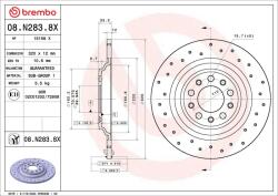 BREMBO Disc frana BREMBO XTRA LINE - Xtra 08. N283.8X (08.N283.8X)