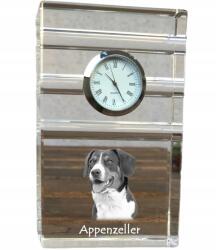 Art-Dog Appenzeller kristály asztali karóra kutyával, fényképes ajándéktárgy (5060381108028)