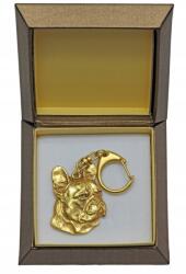 Art-Dog Francia bulldog aranyozott kutya kulcstartó díszdobozban, kulcstartó (5906111205172)