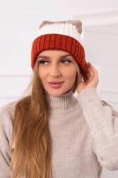 Kesi Bojana polár sapka K265 vörös+ecru+bézs