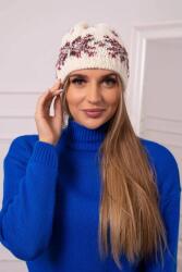 Kesi Firenze női sapka K350 ecru+bordó