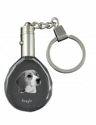 Art-Dog Beagle kristály kulcstartó kutya képpel, kulcstartó, medál (ca-krow)
