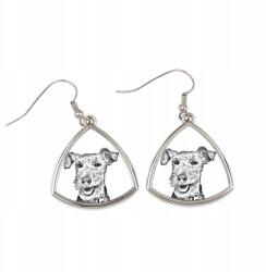 Art-Dog Walesi terrier háromszög alakú lógós fülbevaló kutyával, fényképpel (5055882476356)