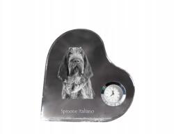 Art-Dog Olasz vizsla durva szőrű kristály szív alakú óra fényképpel (5055882451827)