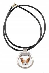 Art-Dog Pembroke Welsh Corgi szíjas medál geometrikus kutyával, nyaklánc (5056739231166)