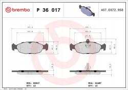 Brembo Jaguar fékbetétek Brembo P 36 017