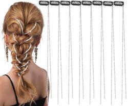 Hajlánc Klipsszel Ezüst Lánc 50 CM 8 Db (6914975875591)