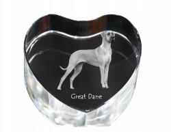 Art-Dog Német dog kristály szív, dísz, kutya fénykép ajándéktárgy (5055882445154)