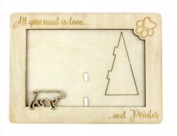 Art-Dog Pointer gravírozott képkeret kutyával, kutya neve, formátum 10x15 cm (5906111215904)