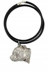 Art-Dog Staffordshire Bull Terrier nyaklánc kutyával, szíjas medál (5906111281305)