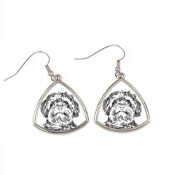 Art-Dog Bologna háromszög alakú, lógós kutya fülbevaló, fényképpel, személyre szabható (5055882476387)