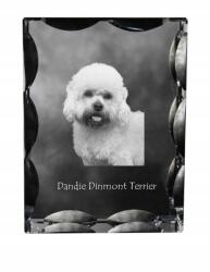 Art-Dog Dandie Dinmont terrier kutya kép díszes kristály, ajándék dekoráció (5055882448537)