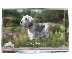 Art-Dog Cseh terrier fénykép kutya kristályban, emléktárgy, trófea, köszönetnyilvánítás (5055882466456)