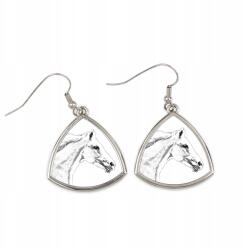 Art-Dog Cseh melegvérű ló háromszög alakú lógós fülbevaló fényképpel (5055882477339)