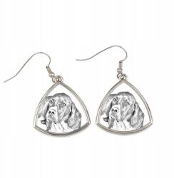 Art-Dog Pointer háromszög alakú lógós fülbevaló kutyával, fényképpel, személyre szabható (5055882474697)