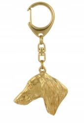 Art-Dog Perzsa agár, Saluki aranyozott kutya kulcstartó, kulcstartó (5906111203307)