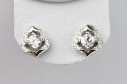 Ezüst cirkónium fülbevaló F135