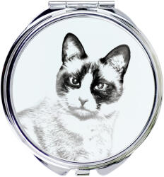 Snowshoe macska kompakt zsebtükör macskával fényképpel (5055882482852)