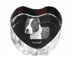 Art-Dog Amstaf Amstaff kristály szív, dísz, kutya fénykép ajándéktárgy (5055882444478)