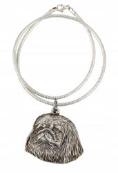 Art-Dog Pekingi nyaklánc kutyával, medál ezüst kígyó láncon (5906111282852)
