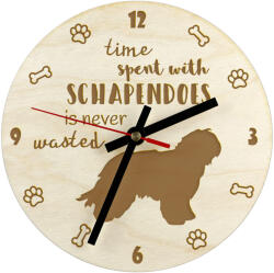  Schapendoes gravírozott kutyaóra, átmérő 30 cm, kutya neve (5055882401235)
