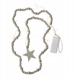 Star Trading Dekorációs lánc fa gyöngyökkel és Led csillag Beady elemes (729-71)