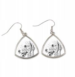 Art-Dog Bedlington terrier háromszög alakú lógós fülbevaló kutyával, fényképpel (5055882475038)