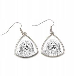 Art-Dog Coton de Tulear háromszög alakú lógós fülbevaló kutyával, fényképpel (5055882476103)