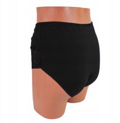  Bugyi Bugyi Karcsúsító Pamut Magas Állapotú 4XL Csipkés (Majtki Bawełniane czarny)