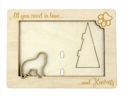 Art-Dog Kuvasz gravírozott képkeret kutyával, kutya neve, formátum 10x15 cm (5906111216901)