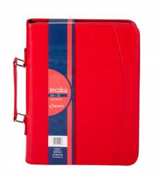 Antra A4-es cipzáras irattartó mappa fogantyúval, piros (711)