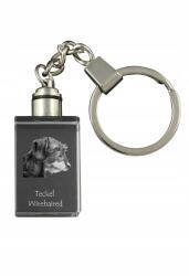 Art-Dog Tacskó durva szőrű kristály kulcstartó kutya kulcstartó fényképpel (5055882427419)