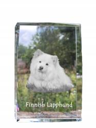 Art-Dog Finn lapphund kutya kép kristályban, ajándéktárgy, trófea, köszönetajándék (5055882466616)
