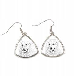 Art-Dog Pireneusi hegyi kutya háromszög alakú lógós fülbevaló kutyával, fényképpel (5055882475724)